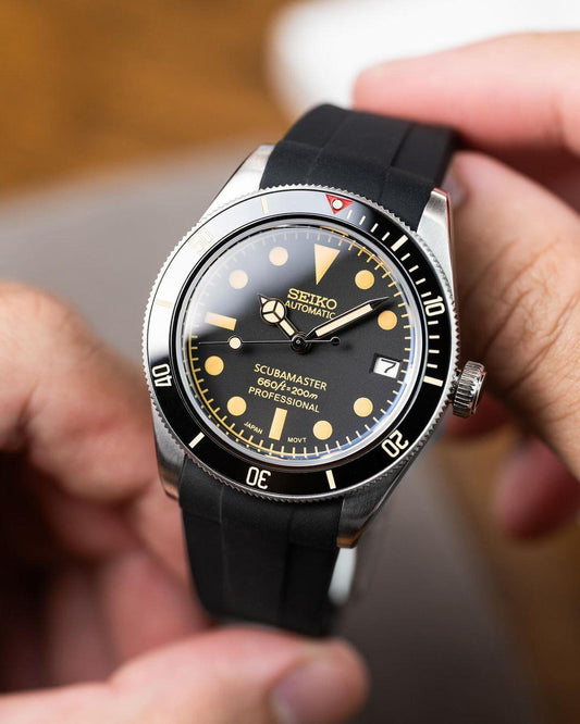 Scubamaster 58 de Royalty Watch, reloj automático con esfera negra y bisel de buceo