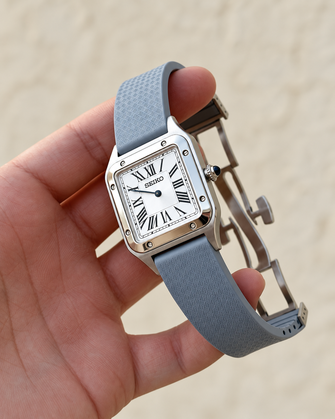 Dumont de Royalty Watch, reloj de vestir de esfera blanca con números romanos