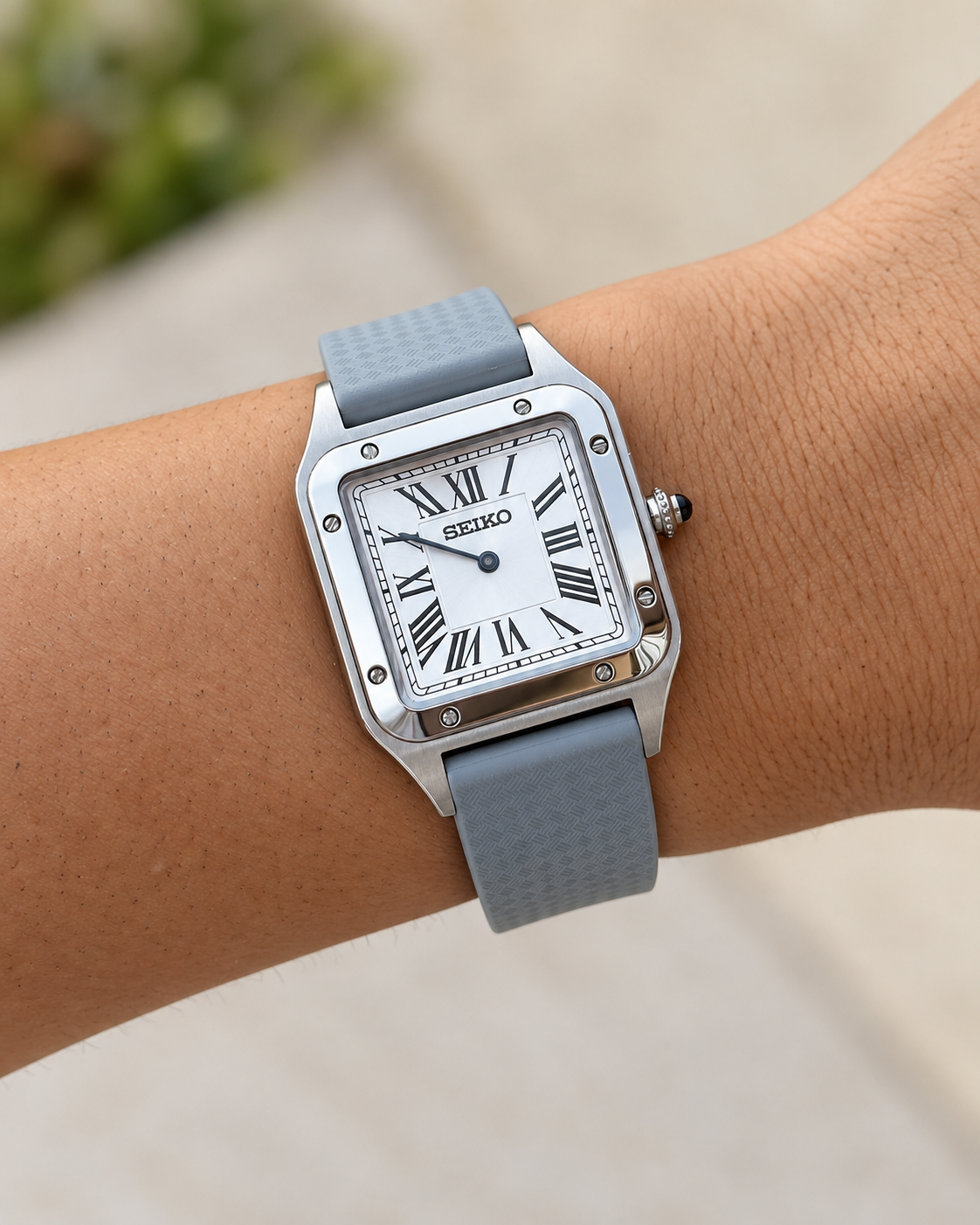 Dumont de Royalty Watch, reloj de vestir de esfera blanca con números romanos