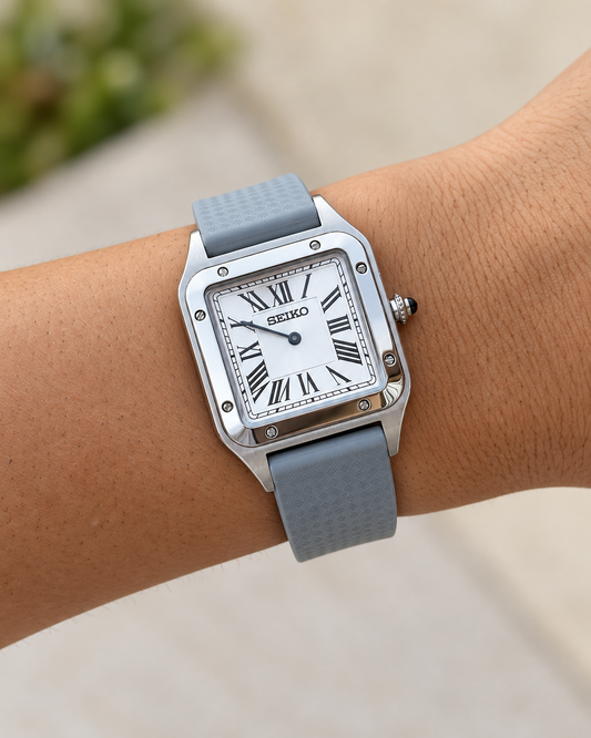 Dumont de Royalty Watch, reloj de vestir de esfera blanca con números romanos