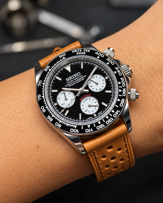 Daytona Le Mans de 40 mm de Royalty Watch, cronógrafo con esfera negra